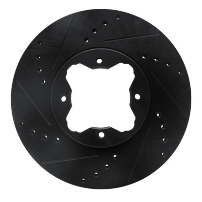 R1 Concepts R1 92-98 Acura TL Front Left Drilled & Slotted Black Brake Rotor
