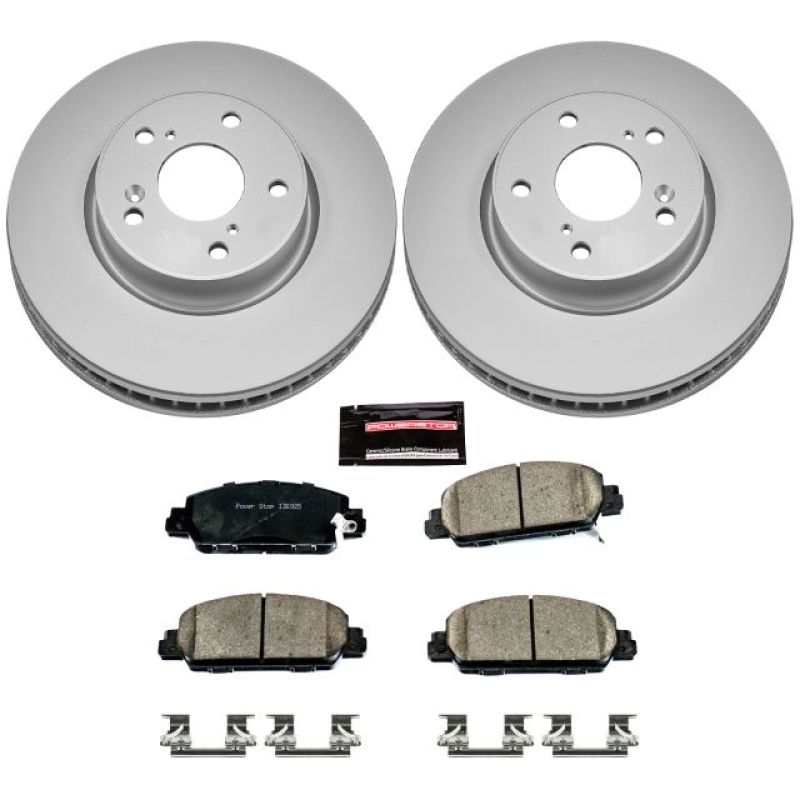 PowerStop Power Stop 13-19 Honda Accord Front Z17 Evolution Geomet Coated Brake Kit