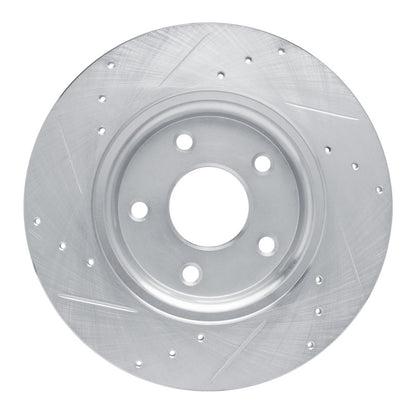 R1 Concepts R1 12-20 Chrysler Town & Country Rear Right Drilled & Slotted Silver Brake Rotor