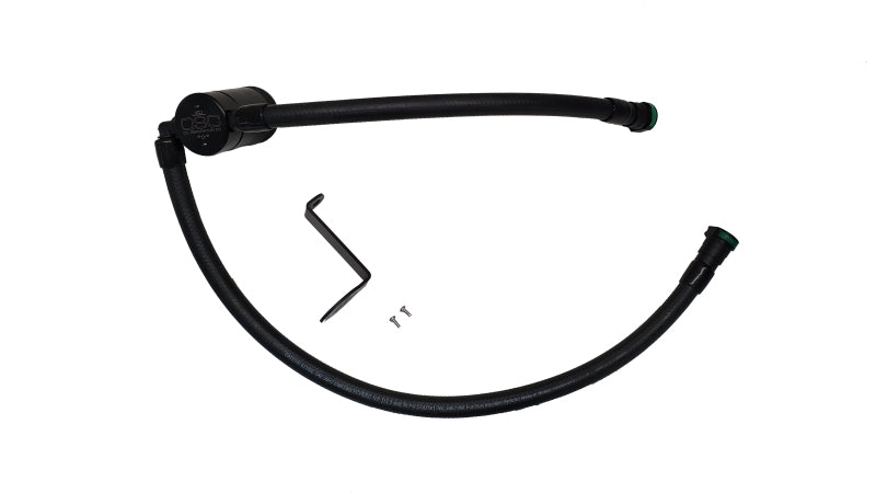 J&L 23-26 Ford F-250/F-350 6.8L;7.3L Oil Separator 3.0 Passenger Side - Black Anodized