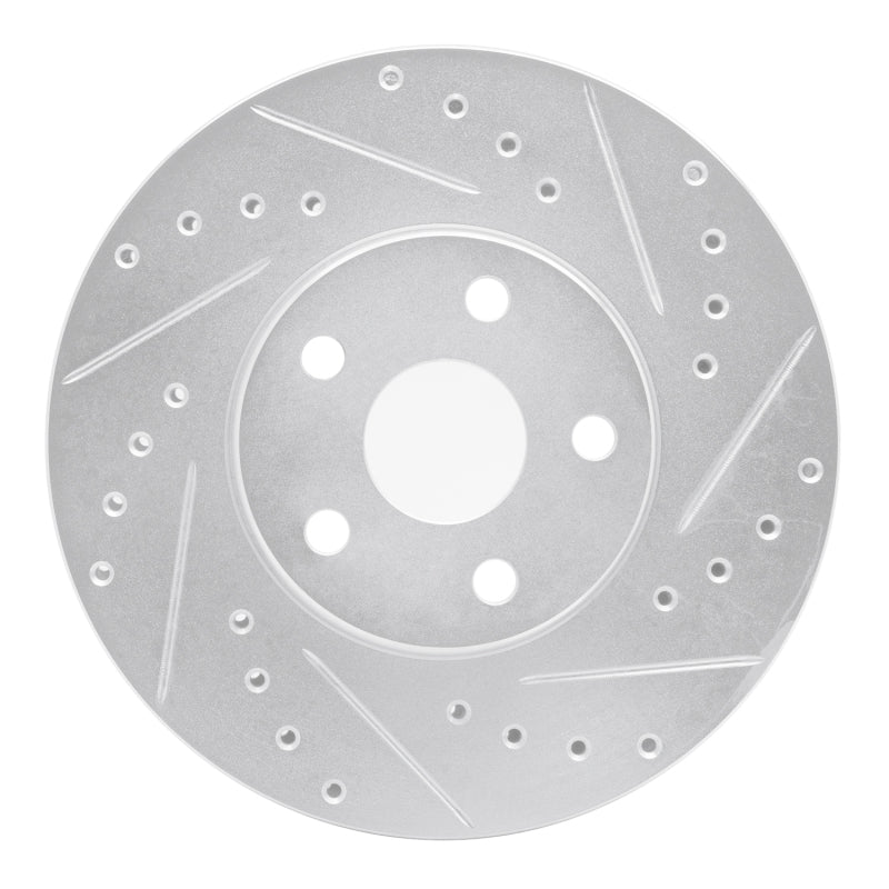 R1 Concepts R1 87-91 Lexus ES250 Front Right Drilled & Slotted Silver Brake Rotor