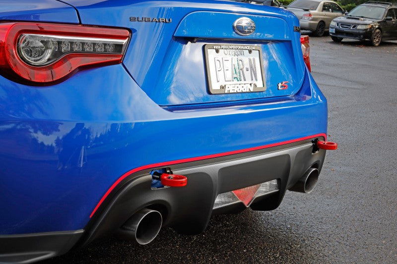Perrin Performance PERRIN 13-26 Subaru BRZ / 13-20 Scion FRS & Toyota 86 / 22-26 GR86 Tow Hook Kit (Rear) - Red