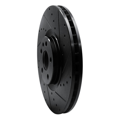 R1 Concepts R1 16-26 Polestar Polestar 2 Front Right Drilled & Slotted Black Brake Rotor
