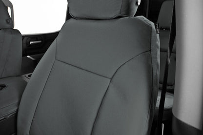 Covercraft 22-24 Chevrolet Silverado Endura PrecisionFit Front Row Seat Covers - Charcoal/Charcoal