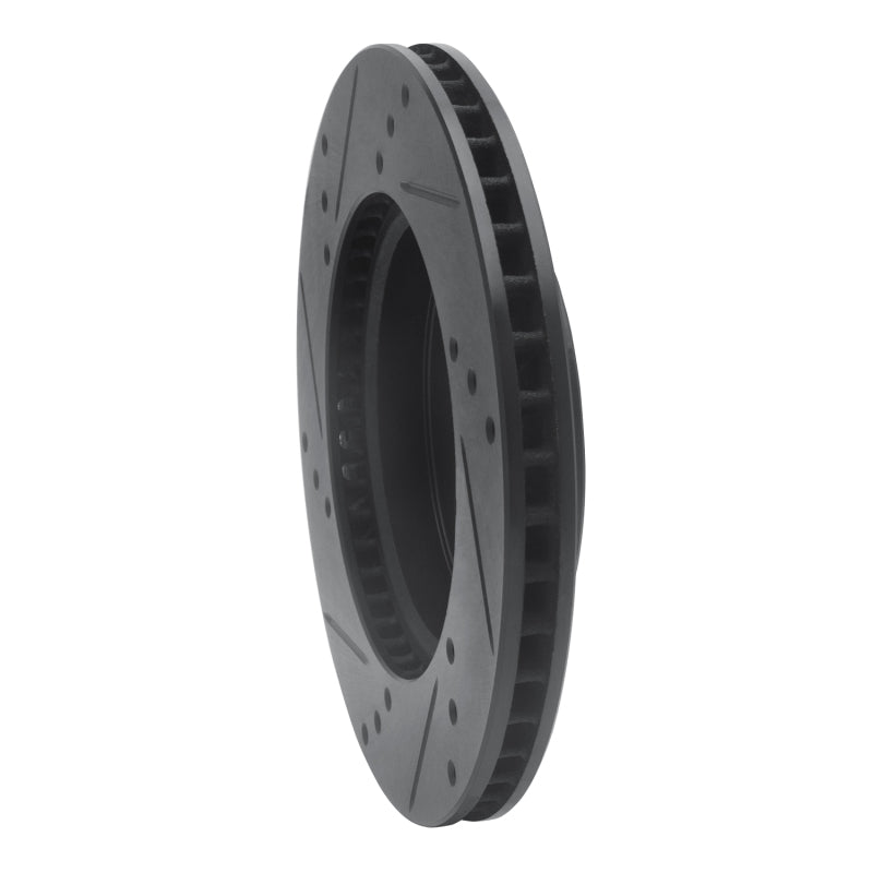 R1 Concepts R1 11-25 Nissan Note (Mexico) Front Right Drilled & Slotted Black Brake Rotor