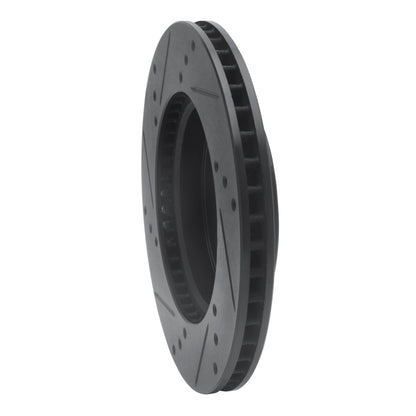 R1 Concepts R1 11-25 Nissan Note (Mexico) Front Right Drilled & Slotted Black Brake Rotor