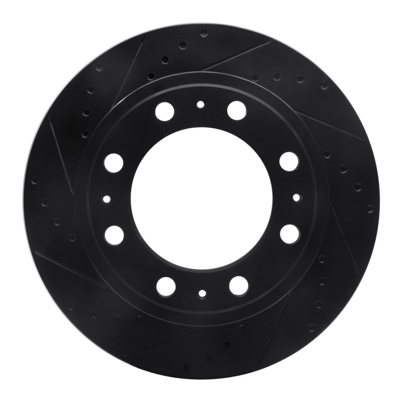R1 Concepts R1 19-25 Ram 3500 Rear Left Drilled & Slotted Black Brake Rotor