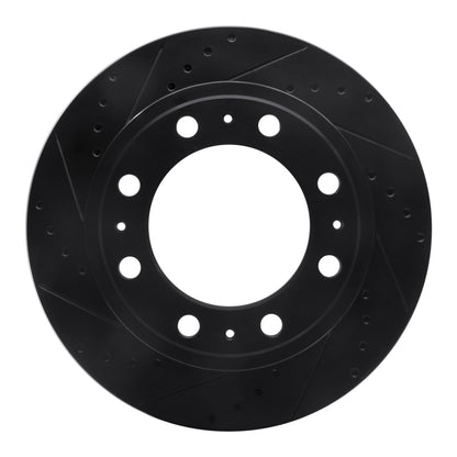 R1 Concepts R1 19-25 Ram 3500 Rear Left Drilled & Slotted Black Brake Rotor