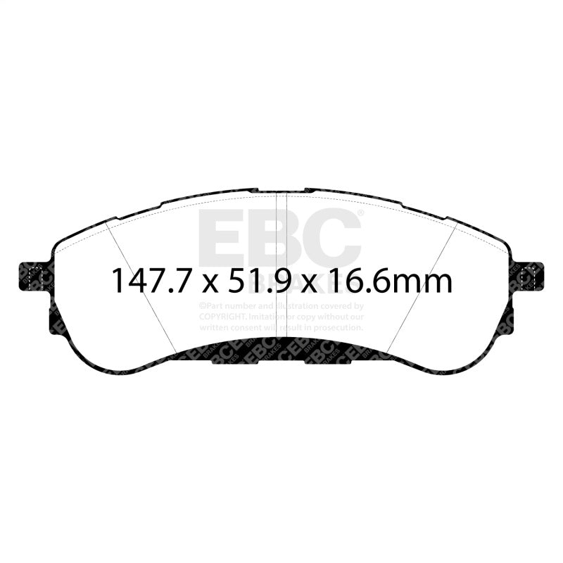 EBC 2019+ Ford Ranger 2WD 2.3T Yellowstuff Rear Brake Pads