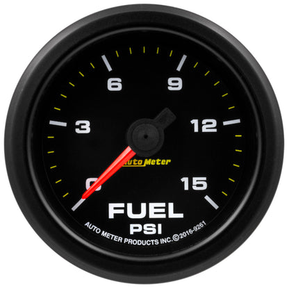 Autometer Extreme Environment 2 1/16in 15psi Fuel Pressure Gauge Stepper Motor w/ Warn