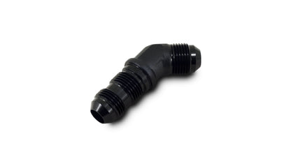 Vibrant -6AN Bulkhead Adapter 45 Degree Elbow Fitting - Anodized Black Only