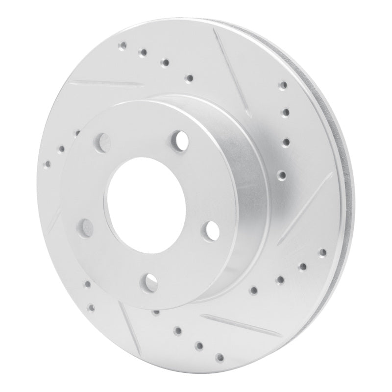 R1 Concepts R1 1975-1980 Ford Granada Right Rear Drilled & Slotted Silver Brake Rotor