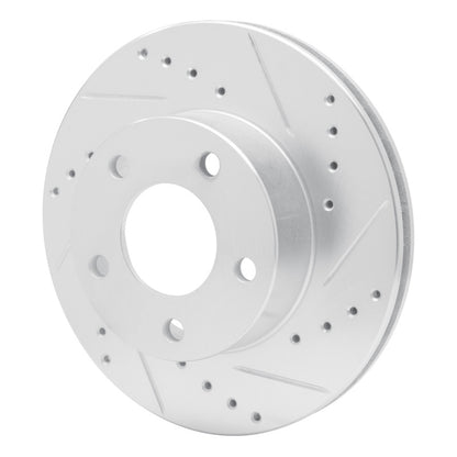 R1 Concepts R1 1975-1980 Ford Granada Right Rear Drilled & Slotted Silver Brake Rotor