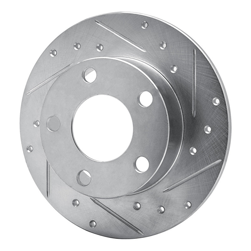 R1 Concepts R1 98-01 Audi A6 Quattro Rear Right Drilled & Slotted Silver Brake Rotor
