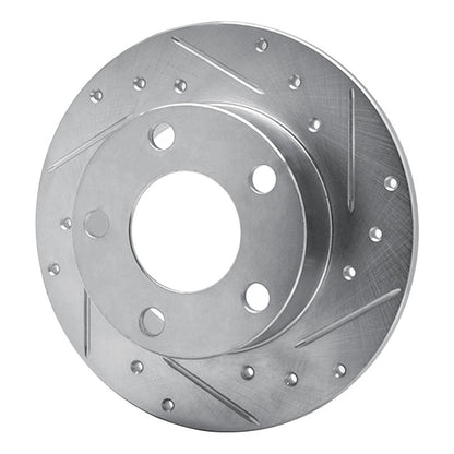 R1 Concepts R1 98-01 Audi A6 Quattro Rear Right Drilled & Slotted Silver Brake Rotor