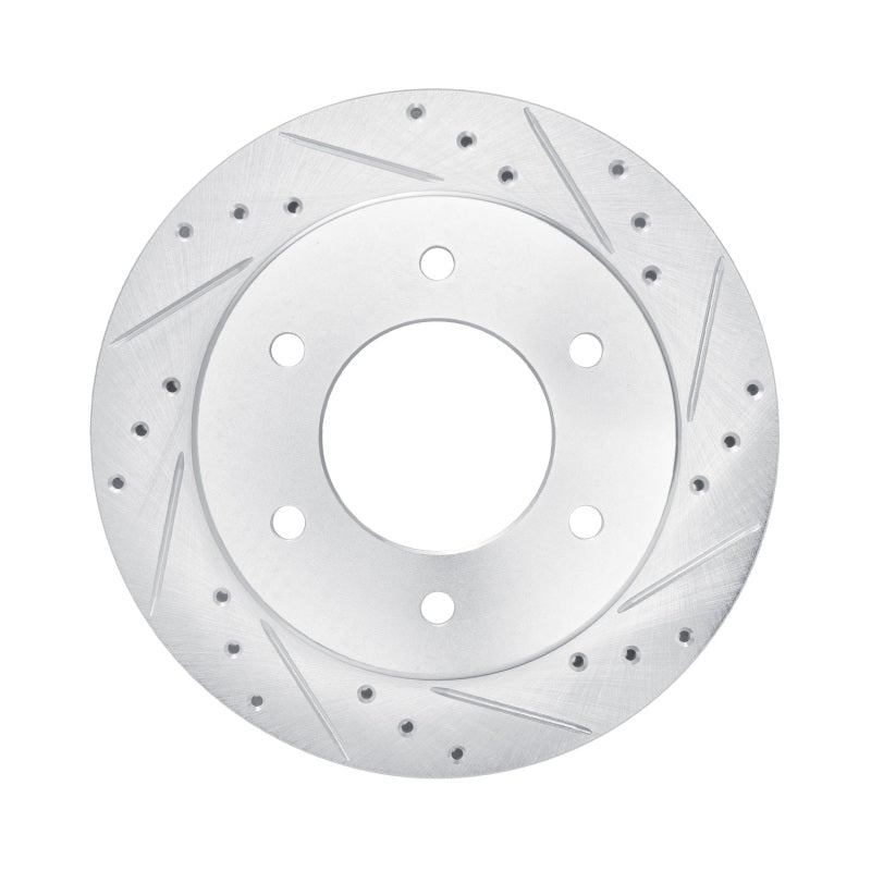 R1 Concepts R1 19-25 Ford BRONCO Rear Right Drilled & Slotted Silver Brake Rotor