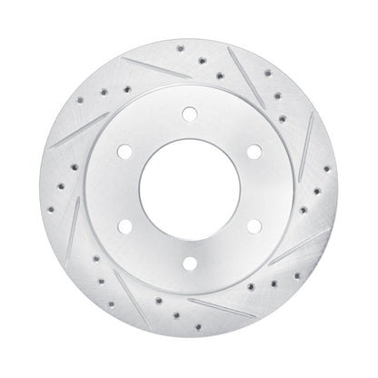 R1 Concepts R1 19-25 Ford BRONCO Rear Right Drilled & Slotted Silver Brake Rotor