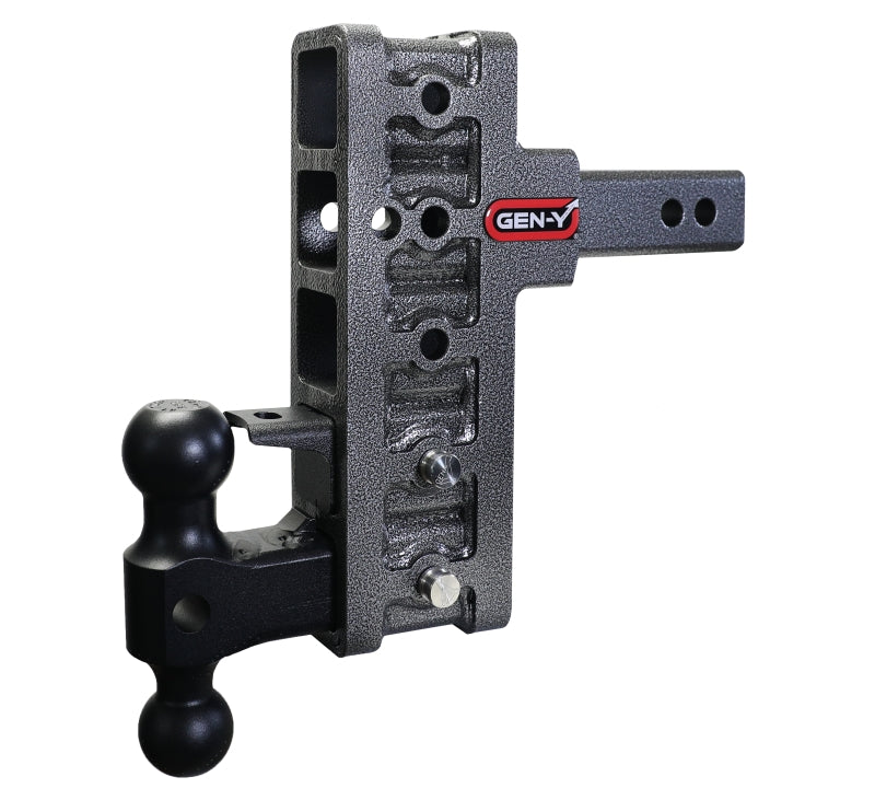 GEN-Y Hitch Gen-Y Mega Duty 2in Offset Shank 7.5in Drop 2K TW 10K Hitch w/GH-031 Dual-Ball/GH-032 Pintle Lock