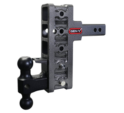GEN-Y Hitch Gen-Y Mega Duty 2in Offset Shank 7.5in Drop 2K TW 10K Hitch w/GH-031 Dual-Ball/GH-032 Pintle Lock