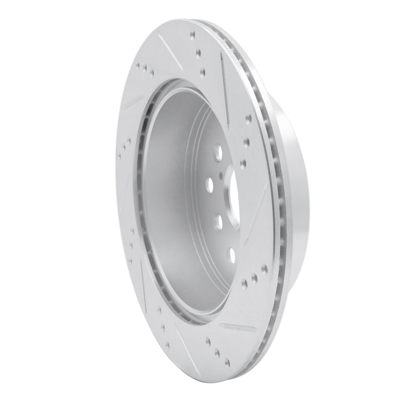 R1 Concepts R1 01-06 Lexus LS430 Rear Left Drilled & Slotted Silver Brake Rotor