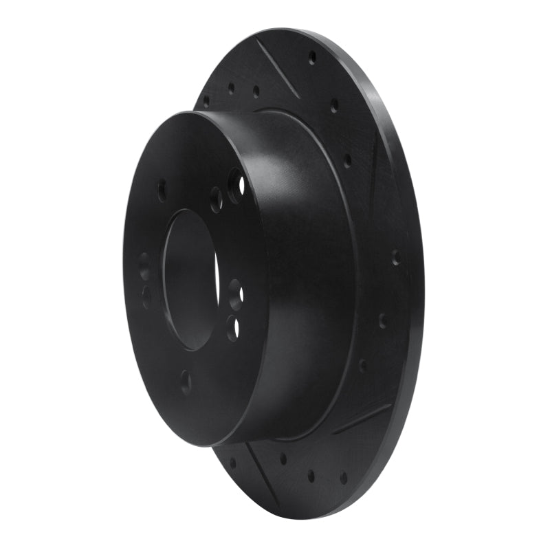 R1 Concepts R1 07-12 Kia Rondo (Canada) Rear Right Drilled & Slotted Black Brake Rotor