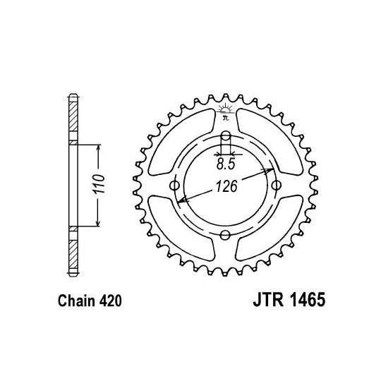 JT JTR1465,46 Chain Sprocket
