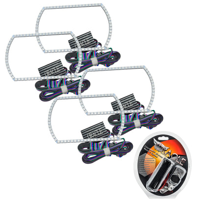 ORACLE Lighting Oracle Chevrolet Silverado 07-13 Halo Kit Square Style - ColorSHIFT
