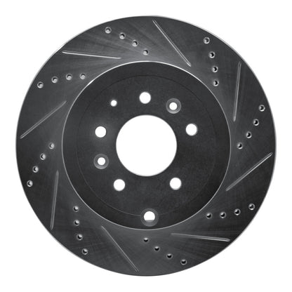 R1 Concepts R1 07-15 Mazda CX-9 Rear Right Drilled & Slotted Silver Brake Rotor