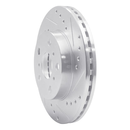 R1 Concepts R1 83-86 Toyota Camry Front Right Drilled & Slotted Silver Brake Rotor