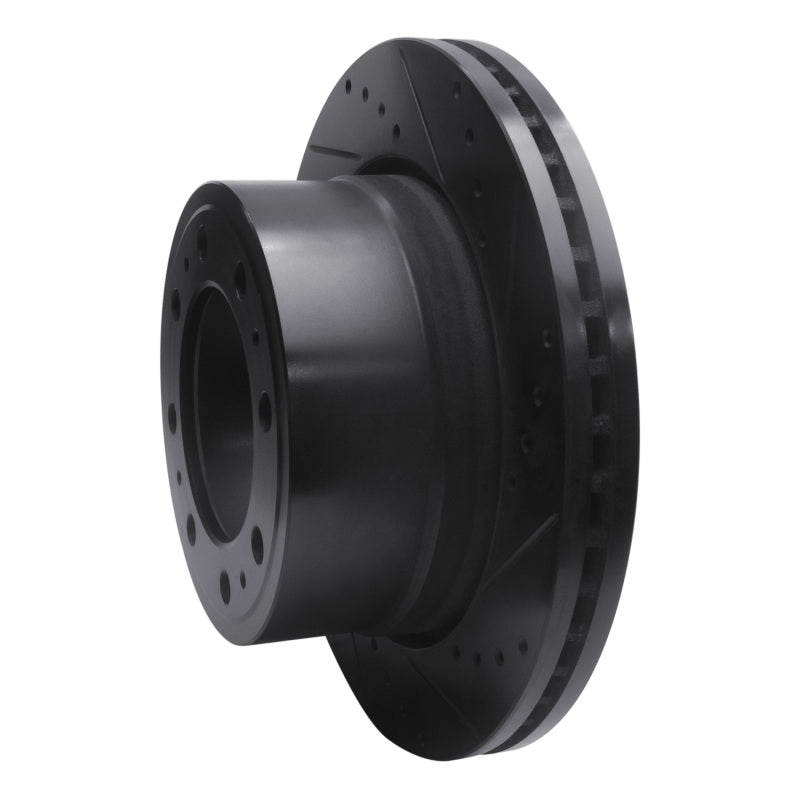R1 Concepts R1 19-25 Ram 3500 Rear Right Drilled & Slotted Black Brake Rotor