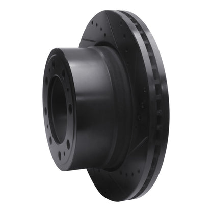 R1 Concepts R1 19-25 Ram 3500 Rear Right Drilled & Slotted Black Brake Rotor