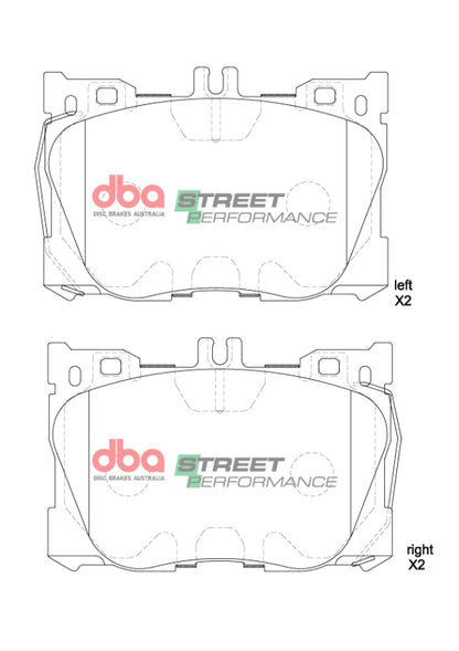 DBA 2015 Mercedes-Benz C400 SP Performance Front Brake Pads