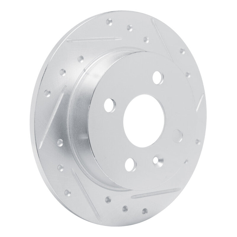 R1 Concepts R1 00-05 Chevrolet ASTRA (Mexico) Rear Right Drilled & Slotted Silver Brake Rotor