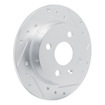 R1 Concepts R1 00-05 Chevrolet ASTRA (Mexico) Rear Right Drilled & Slotted Silver Brake Rotor