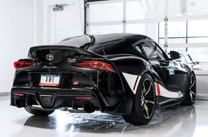 AWE Tuning 2020 Toyota Supra A90 Non-Resonated Touring Edition Exhaust - 5in Diamond Black Tips