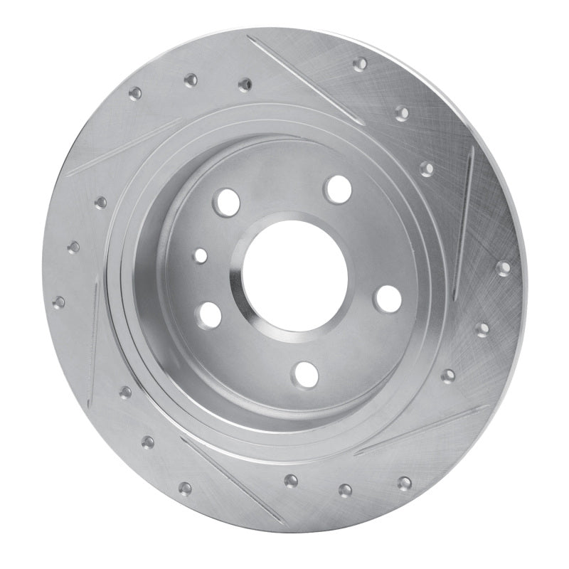 R1 Concepts R1 11-16 Buick LaCrosse Rear Left Drilled & Slotted Silver Brake Rotor