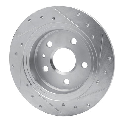 R1 Concepts R1 11-16 Buick LaCrosse Rear Left Drilled & Slotted Silver Brake Rotor