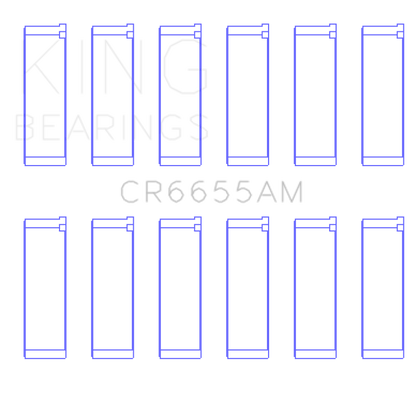 King Engine Bearings Mazda JE39 (Size STD)  Connecting Rod Bearings Set (6 Pairs)