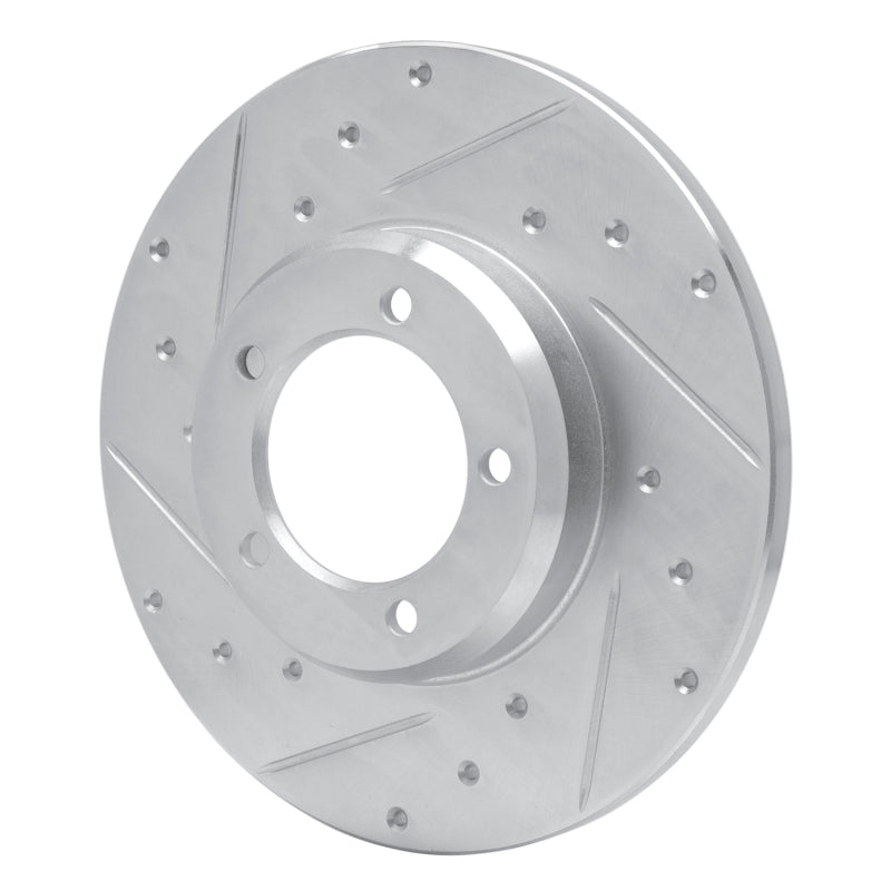 R1 Concepts R1 75-83 Toyota Pickup Front Left Drilled & Slotted Silver Brake Rotor