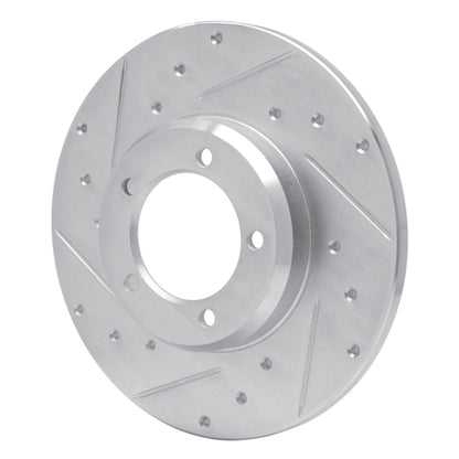 R1 Concepts R1 75-83 Toyota Pickup Front Left Drilled & Slotted Silver Brake Rotor