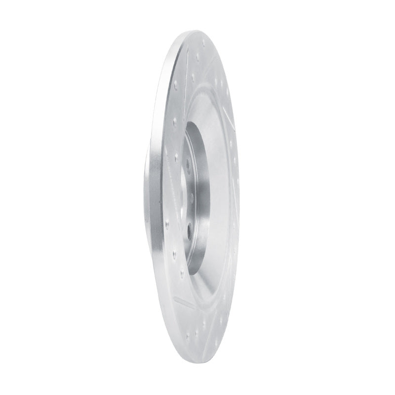R1 Concepts R1 13-25 Mazda CX-30 Rear Left Drilled & Slotted Silver Brake Rotor