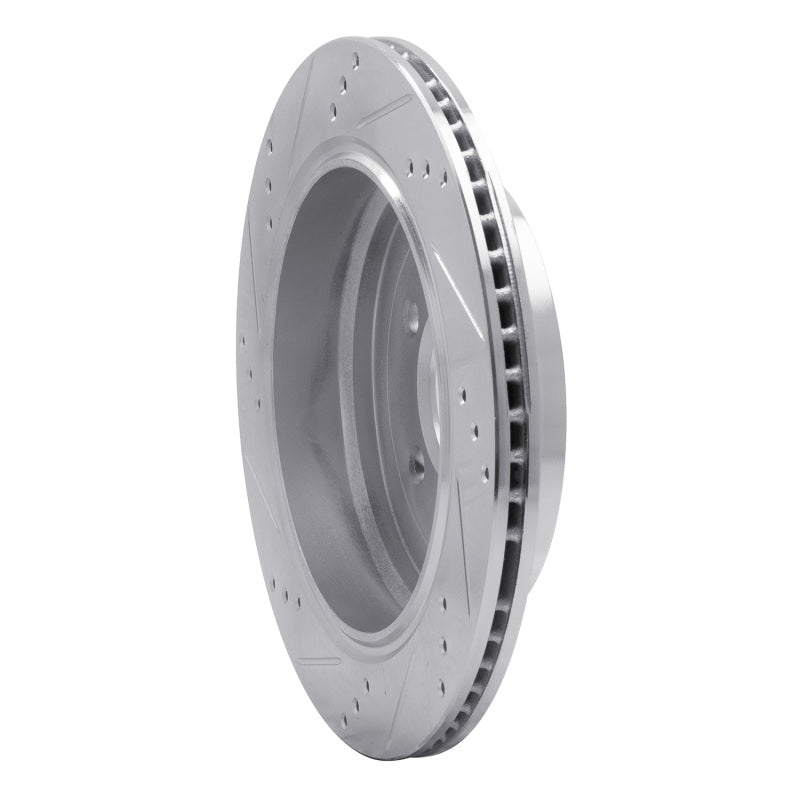 R1 Concepts R1 05-07 Land Rover LR3 Rear Right Drilled & Slotted Silver Brake Rotor