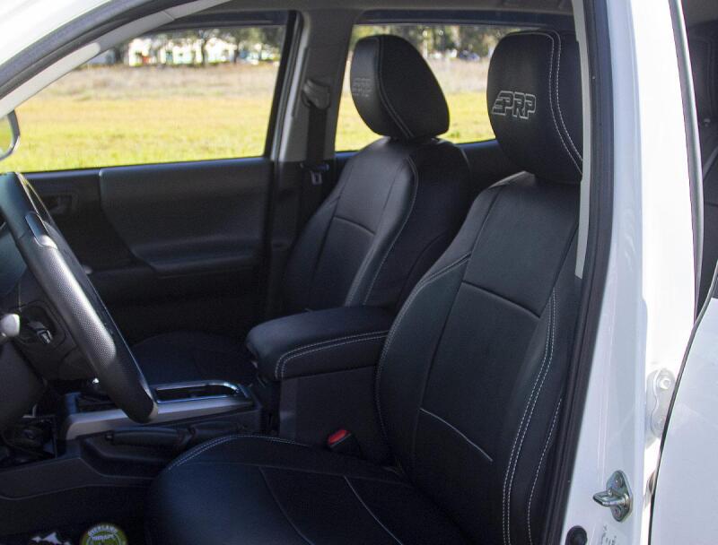PRP Seats PRP 16-23 Toyota Tacoma Front Seat Covers (Pair) - Black/Orange