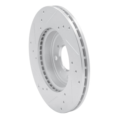 R1 Concepts R1 15-20 Honda Fit (Mexico) Front Right Drilled & Slotted Silver Brake Rotor