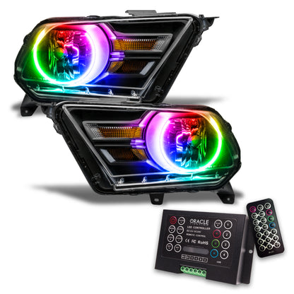 ORACLE Lighting Oracle 10-14 Ford Mustang HL (Non-HID) - ColorSHIFT w/ 2.0 Controller