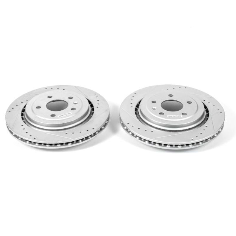 PowerStop Power Stop 14-19 Chevrolet Corvette Rear Evolution Drilled & Slotted Rotors - Pair