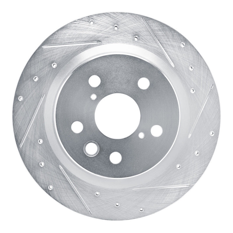 R1 Concepts R1 2021-2025 Lexus IS350 Rear Right Drilled & Slotted Silver Brake Rotor