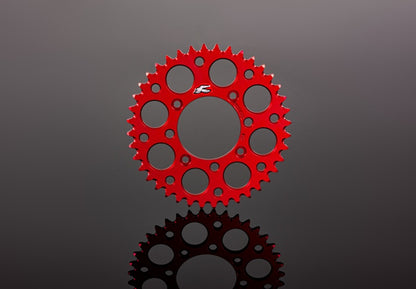 Renthal 2019 GasGAs TXE Rear Grooved Sprocket - Red 520-43P Teeth