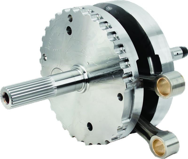 S&S Cycle 2007+ BT 4-3/8in Stroke Flywheel Assembly w/o Sprocket Shaft Bearing Race