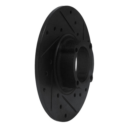 R1 Concepts R1 63-79 Austin Healey Sprite Front Right Drilled & Slotted Black Brake Rotor